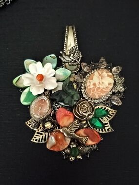 Floral Multi-Color Statement Pendant  - Women Jewelry